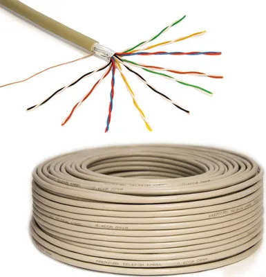 Produktbild von PremiumX 50m Telefonkabel 10x2x0,6mm J-Y(ST)Y Telefonleitung 20-Adern
