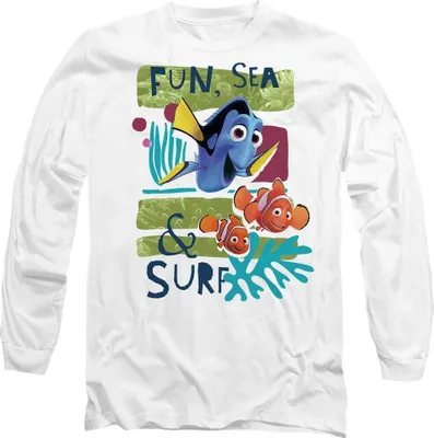 Produktbild von Finding Nemo - "Fun, Sea, Surf" T-Shirt für Herren/Damen Uni TV14614 (S) (Weiß)