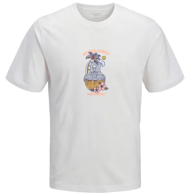 Produktbild von Jack&Jones Übergrößen T-Shirt weiß Skull JORCASSIS