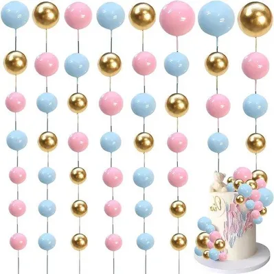 Obrázok produktu pre Krásne doplnky na cakepopy v zlatej, ružovej a tyrkysovej farbe, zmiešané, 50 ks, s efektom ušľachtilého kovu