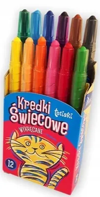 Produktbild von Tetis Wachsmalstifte drehbar, 12 Farben für Kinder