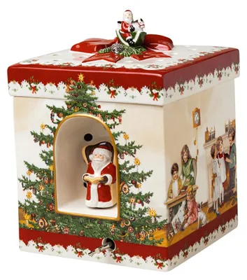 Produktbild von Villeroy & Boch Christmas Toys Geschenkpaket groß eckig: Kinder 17x17x21,5cm
