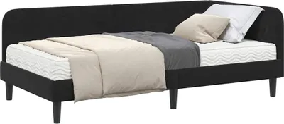 Obrázok produktu pre Rohový rám postele Čierny 90 x 200 cm Zamat