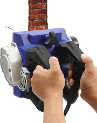 Obrázok produktu pre 1300W Elektrický nástenný hoblík, nastaviteľná hĺbka 1-4 mm, dvojité rukoväte pre pohodlie, modrý