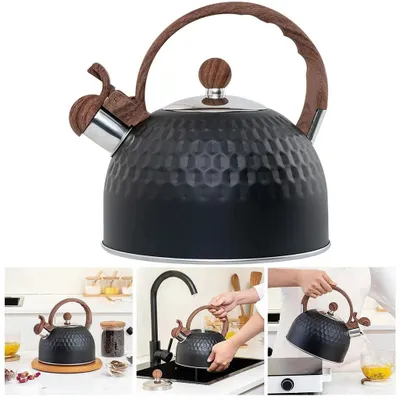 Produktbild von Wasserkessel, Wasserkocher,Whistle Kettle,2.5L,Edelstahl-Teekessel mit Pfeiftonbrenner