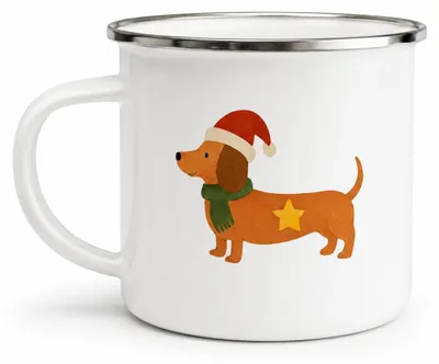 Weihnachtsbecher, 1 Tasse, 10 x 10 x 1 cm, rot