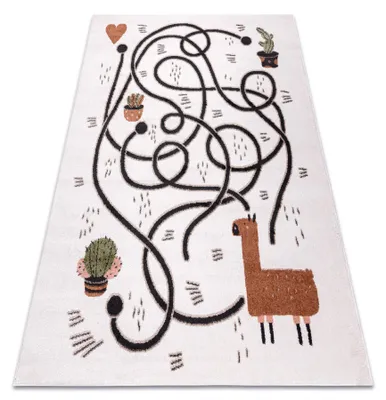 Obrázok produktu pre Koberec FUN Game pre deti, hra, lama krém Vícebarevný 120x170 cm