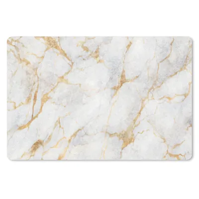 Produktbild von MuchoWow® Schreibtischunterlage Marmor - Weiß - Gold - Abstrakt 60x40 cm - XXL Mauspad - Großes Mauspad