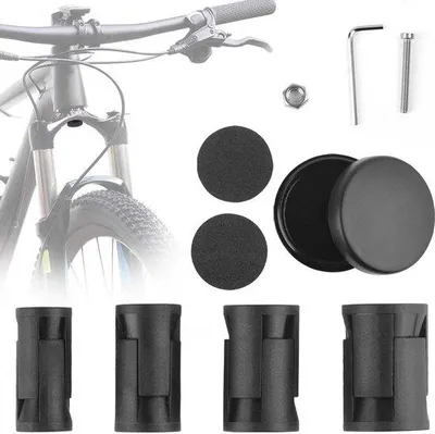 Immagine prodotto di Protezione per AirTag da bicicletta - protezione impermeabile antifurto - montaggio su biciclette con set di staffe per forcella