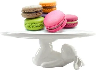 Produktbild von Famanu Dessertplatte Keramik Hase - 25 cm - Weiß