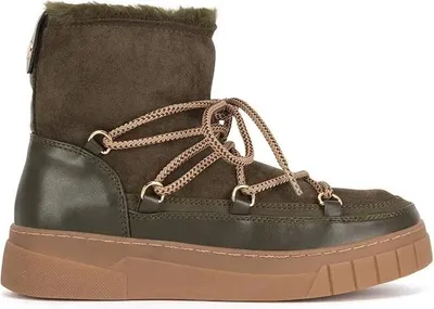 Produktbild von Damen Gefüttert Winterschuhe Isoliert Schnürboots Freizeitschuhe Enia Grün Gr.39