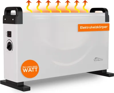 Produktbild von TroniTechnik® KH-101 Heizgerät Konvektor Radiator Heizung stufenlose Thermosteuerung (750W / 1.250W / 2.000W),Tragegriff