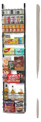 Zdjęcie produktu dla Vevor Mocny Organizer Do Spiżarni 9-Poziomowy Na Drzwi Czarny Regulowany