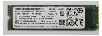 Produktbild von Lenovo SK Hynix - SSD - verschlüsselt - 512 GB - intern - M.2 2280 - PCIe 3.0 x4 (NVMe)