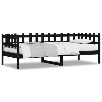 Produktbild von VidaXL 840378, Sofabett, Schwarz, Pinienwald, 2035 mm, 880 mm, 685 mm