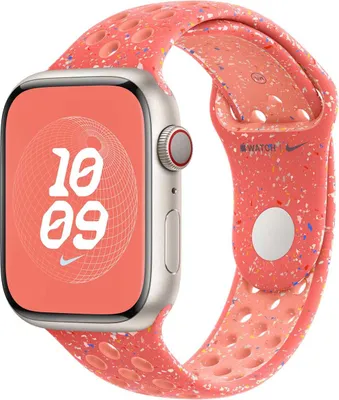Image de Apple MUVE3ZM/A accessoire intelligent à porter sur soi Bande Corail Aluminium, Fluoroélastomère
