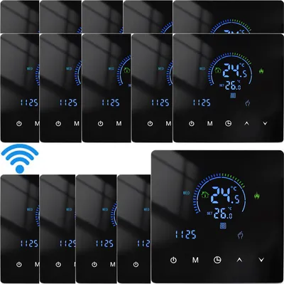 Produktbild von 15X WiFi-Thermostat, Digital LCD Raumthermostat , 3A Warmwasserbereitung Thermostat Wandthermostat Unterputz Fußbodenheizung Innenthermometer,programmierbare App-Fernbedienung