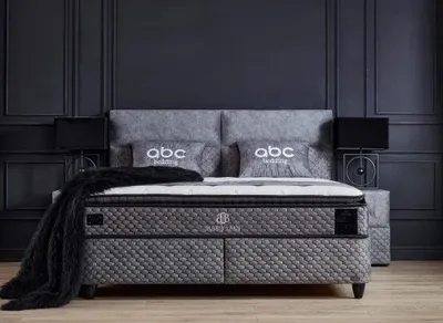 Produktbild von Boxspringbett Babylon 180 x 200 cm Komplettset, Anthrazit Voll-orthopädisches Komfortbett mit Bettkasten, nkl. Lieferung und Montage