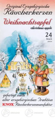 Produktbild von Knox Räucherkerzen - Original Erzgebirgische Räucherkerzen - Weihnachtsapfel von Knox Räucherkerzen