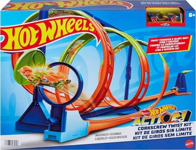 Produktbild von Mattel HMX41 - Hot Wheels - Action - Looping-Twister Rennbahn mit Looping und einem Fahrzeug