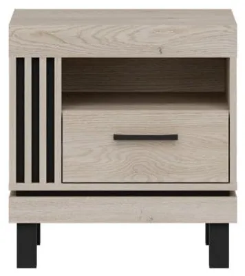 Productafbeelding van Furniture24 Nachtkastje Mati Mi19, nachtkastje, 53,5 x 57 x 40 cm, Crema eikenhout