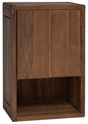 Obrázok produktu pre vidaXL Bočná polička do kúpeľne, prírodná, 45 x 30 x 70 cm, masívne drevo, teak