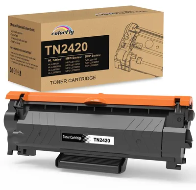 Zdjęcie produktu dla Kompatybilne wkłady tonerów colorfly TN2420, TN-2420, TN2410, TN-2410 do drukarek Brother: MFC L2710DW, MFC-L2710DN, HL-L2350DW, HL-L2310D, DCP-L2530DW, MFC-L2750DW, DCP-L2510D (1 sztuka z chipem)