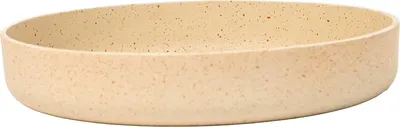 Produktbild von VIVANNO Pflanzschale Fiberglas ORYVEN Schale, Arbanebeige matt mit Muster - 30x5 cm