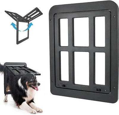 Produktbild von Famanu Katzenklappe mit Hundeklappe und Magnetverschluss - 34 cm x 44 cm