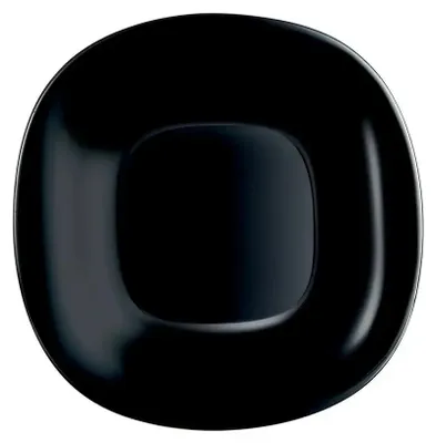 Image de 6 assiettes noires 21 x 19,6 cm Carine - Luminarc