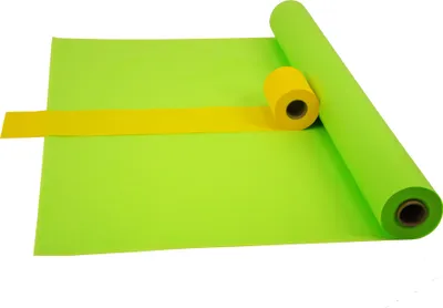 Produktbild von Sensalux Kombi-Set 1 Tischdeckenrolle 1,18m x 25m apfelgrün + Tischläufer 15cm gelb