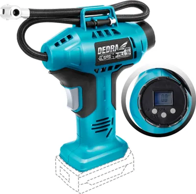 Zdjęcie produktu dla Kompresorek, Pompka Pistoletowa Akumulatorowa 18V Dedra Sas+All Ded7078 Lcd 11Bar, Z Wyświeltaczem Lcd