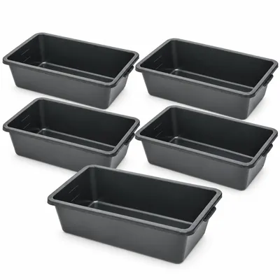 Produktbild von 5er Set Mörtelkübel 40 L, rechteckige Bauwannen für Mörtel, Beton und Baustoffe., KI-generiertes Bild
