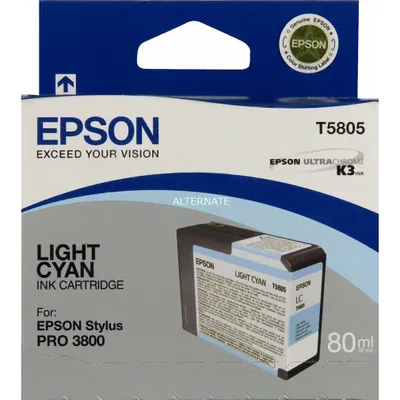 Immagine prodotto di Epson T5805 - 80 ml - ciano chiaro - originale - cartuccia d'inchiostro - per Stylus Pro 3800, Pro 3880