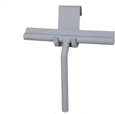 Produktbild von VDN Stainless Duschwischer - Duschzieher - Ramenzügler - Grau - mit flexiblem Glashaken