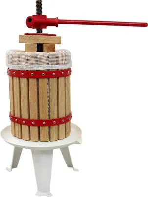 Produktbild von 12 Liter Obstpresse Saftpresse Weinpresse Maischepresse Beerenpresse Fruchtpresse Obstmühle Entsafter Spindelpresse Apfelpresse Mechanische Presse Presstuch mit 3 Gratis Pressbeutel