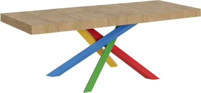 Produktbild von Ausziehtisch 200/460x90 cm Volantis Premium Eiche natur mehrfarbig Beine 4/B