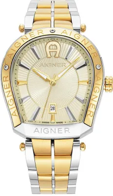 Immagine prodotto di Aigner Rovigo AGW.246002 Orologio da uomo in acciaio inossidabile color champagne, argento e oro - NUOVO
