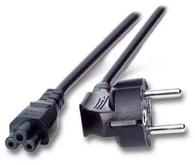 Produktbild von EFB Netzkabel Schutzkontakt 90°-C15 180°,sw,1.8m,3x0,75mm