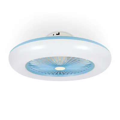 Imagen del producto de Ventilador de techo con luz modelo 11055A Callisto, color azul, con tecnología LED regulable, máximo 48W, 3 temperaturas de color, y control remoto