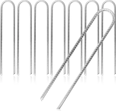 Obrázok produktu pre COM-FOUR® 8x XL pevná oceľová kotva do zeme, tvar U 38 cm, Ø 1 cm