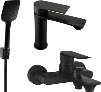 Produktbild von Mexen Royo R62 Badewannenset, Schwarz - 72203R62-70