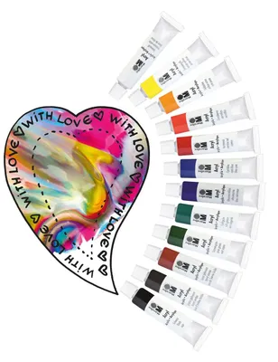 Produktbild von Marabu Acrylfarben-Set 12 Farben je 12ml deckend matt Wasserbasis schnelltrocknend