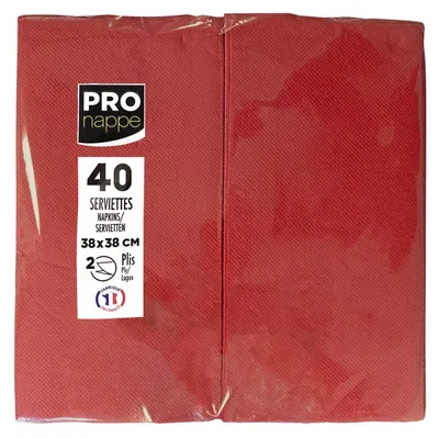 Produktbild von PRONAPPE SV623909I, Rot, Quadratisch, 380 mm, 380 mm, 203 g, 40 Stück(e)