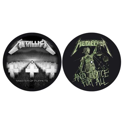Produktbild von Metallica - Podložka pod gramofon "Master Of Puppets And Justice For All" Set RO9391 (One Size) (Black/White/Immergreen)