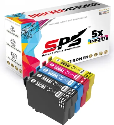 Produktbild von 5x Multipack Set Kompatibel für Epson Expression Home XP-5200 Druckerpatronen (503XL/C13T09R14010, C13T09R24010, C13T09R34010, C13T09R44010)