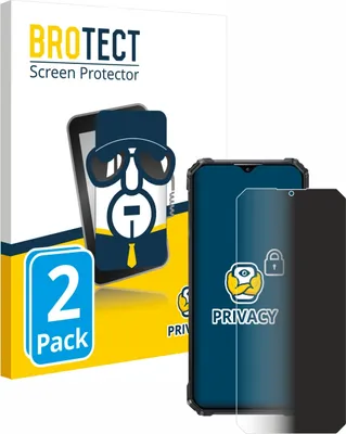 Produktbild von 2x BROTECT Sichtschutzfolie für Oukitel WP36 Anti-Spy Privacy Sichtschutz Blickschutz Folie Blaulicht-Schutz