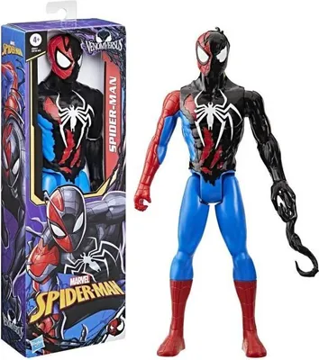Immagine prodotto di Figurina Spider-Man, 30 cm, VenomVersus Titan Hero Series, Marvel Spider-Man, Giocattolo Supereroi, Dai 4 anni in su