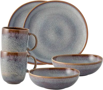 Zdjęcie produktu dla jak. by Villeroy & Boch Lave beżowy zestaw śniadaniowy 6-częściowy - DS