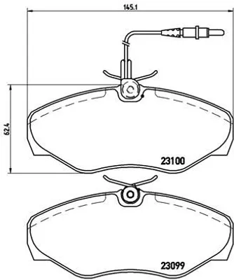 Produktbild von Brembo Bremsbelagsatz, Scheibenbremse Vorderachse P 68 026